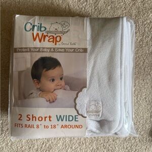 2 Crib Wrap by Trend Lab - White Crib Rail Protector (2 Pack) (four total) NIB